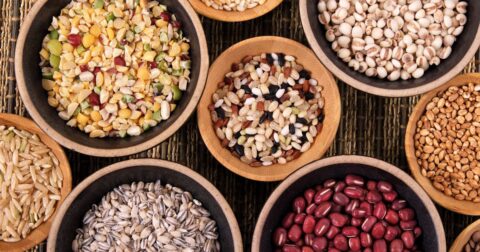 image of various pulses and dried beans, climavore